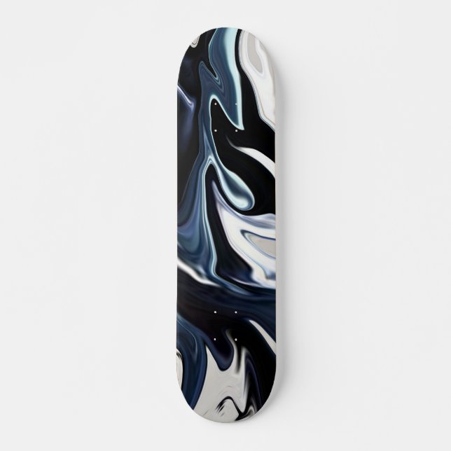 Abstract elegant fluid liquid marble flow texture  skateboard (Vorne)
