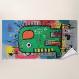 Abstract Elephant Pop Art Illustration Strandtuch