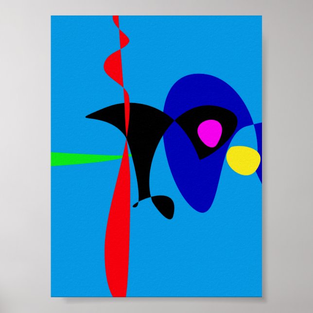 Abstract Expressionism Simple Digital Art Poster (Vorne)