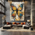 Abstract Expressionist Butterfly Painting Colorful Poster<br><div class="desc">A vibrant abstract expressionist butterfly painting full of color,  texture and movement. Bold brushstrokes and layered paint create a dynamic contemporary nature artwork that captures the beauty and symbolism of transformation. Perfect wall art for lovers of modern abstract nature and colorful decor.</div>