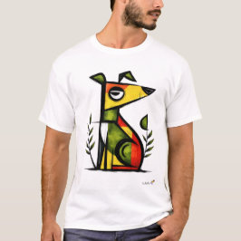 Abstract Expressionist Dog Modern Animal Art T-Shirt