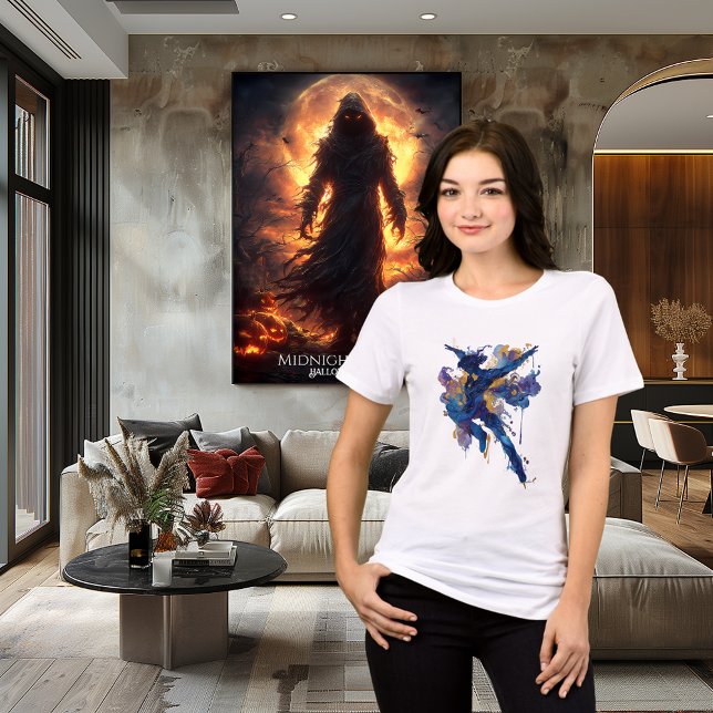 Abstract Figure Skater | Fluid Ink Watercolor Tri-Blend Shirt (Von Creator hochgeladen)