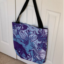 Abstract Floral Art Grocery Shopping Beach Tasche