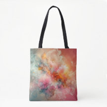 Abstract Floral Cloud Ink Landscape