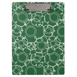 Abstract Floral Matrix (Dark Green) Fine Art Klemmbrett