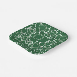 Abstract Floral Matrix (Dark Green) Fine Art Pappteller