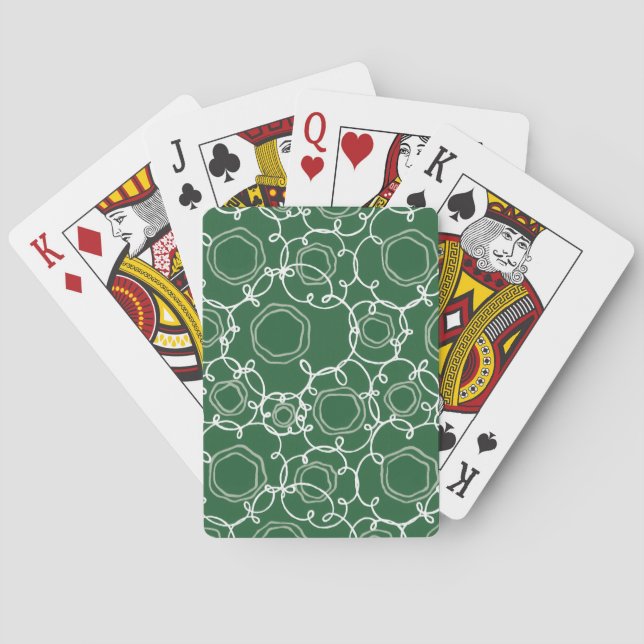 Abstract Floral Matrix (Dark Green) Fine Art Spielkarten (Rückseite)