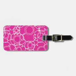 Abstract Floral Matrix (Hot Pink) Fine Art Gepäckanhänger