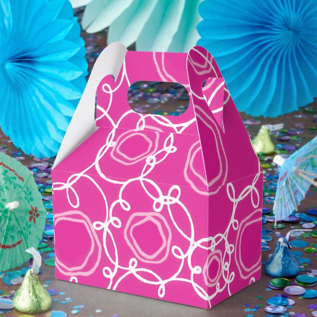 Abstract Floral Matrix (Hot Pink) Fine Art Geschenkschachtel (Party)