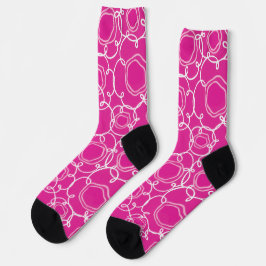 Abstract Floral Matrix (Hot Pink) Fine Art Socken
