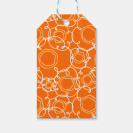Abstract Floral Matrix (Orange) Fine Art Geschenkanhänger