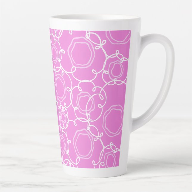 Abstract Floral Matrix (Soft Pink) Fine Art Milchtasse (Rechts)