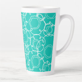 Abstract Floral Matrix (Teal) Fine Art Milchtasse