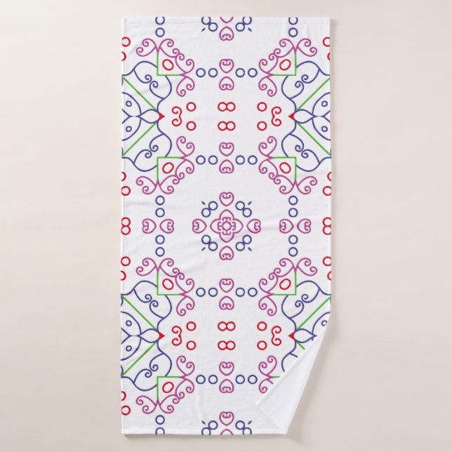 Abstract floral pattern designabstract, art, home  (Serviette de bain)