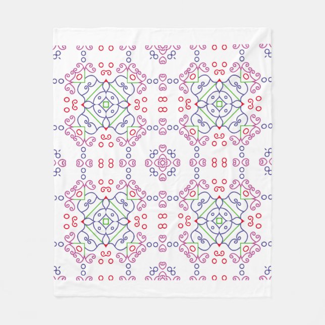Abstract floral pattern designabstract, art, home  fleecedecke (Vorderseite)