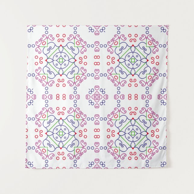 Abstract floral pattern designabstract, art, home  wandteppich (Vorderseite)