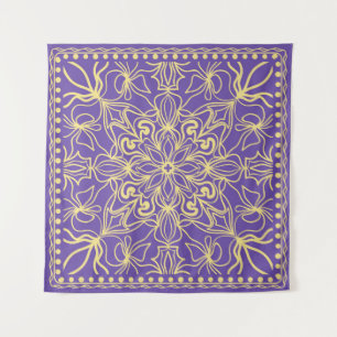 Abstract floral pattern. geometry, mandala design wandteppich