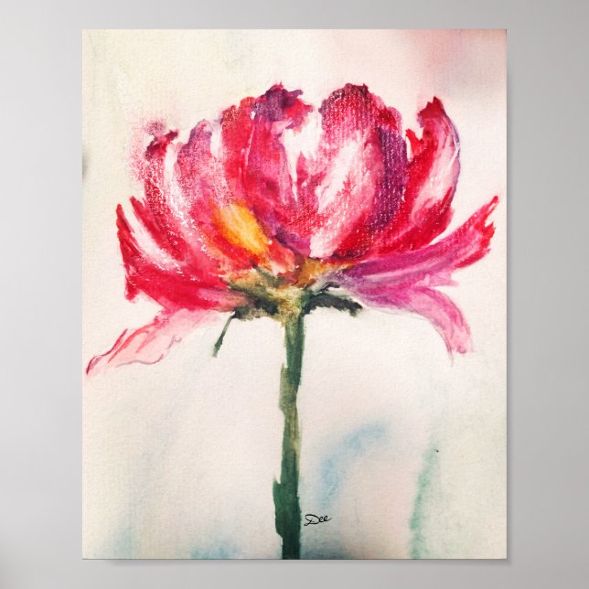 Abstract Floral Premium 5x7 Canvas Gloss Poster (Vorne)