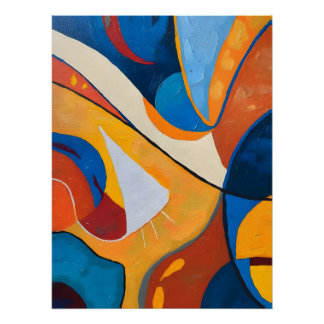 Abstract Flow of Colors Poster