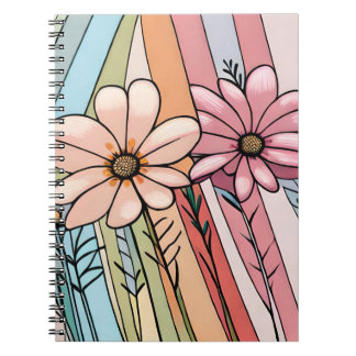 Abstract flower notbook notizblock