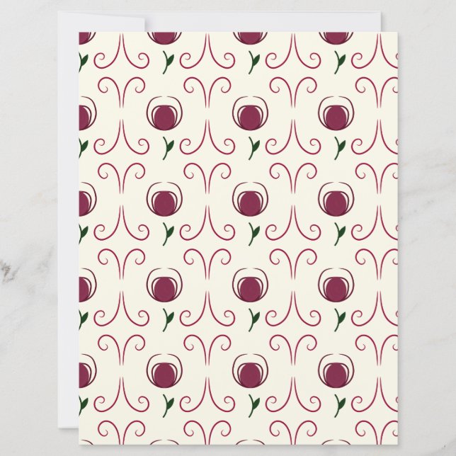 Abstract Flower Scrapbook Paper (Vorderseite)