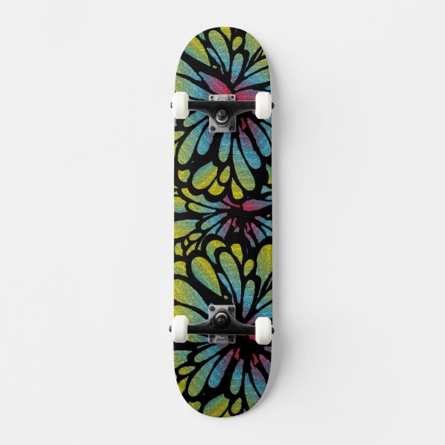 Abstract Flower Skateboard (Vorderseite)