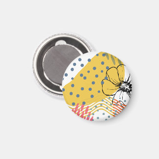 abstract flowers magnet