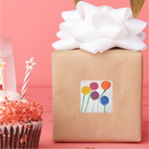 Abstract Flowers Sticker