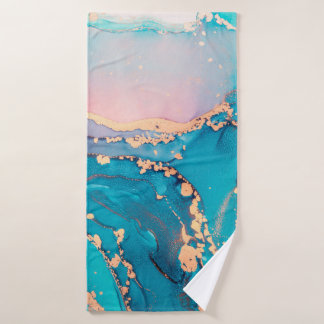 Abstract fluid art painting background in alcohol  badehandtuch