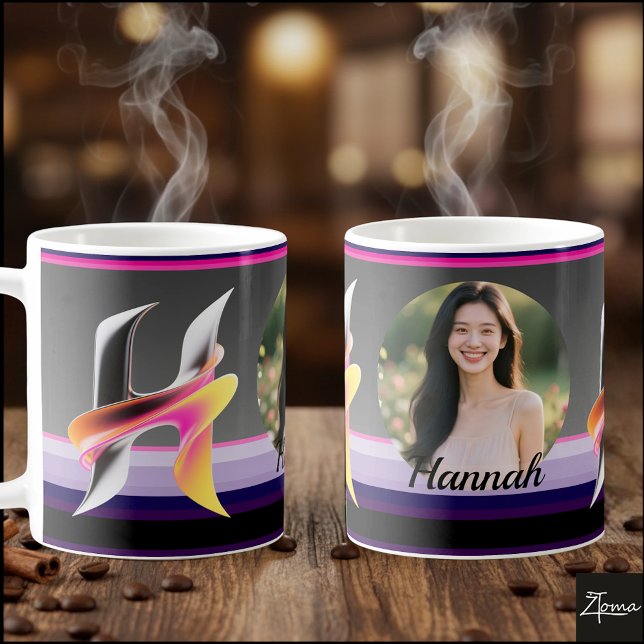 Abstract Fluid Letter H Metallic Neon Kaffeetasse (This is a sample design. There are several models to choose from, with the name and color changed.
)