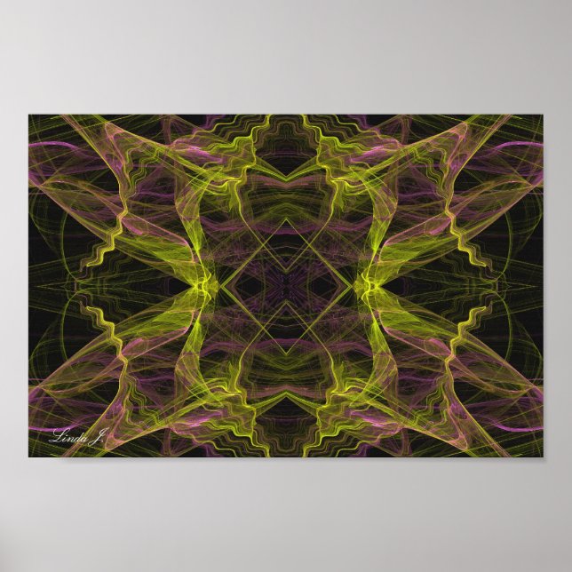 Abstract Fractal Background Canvas or Poster (Vorne)