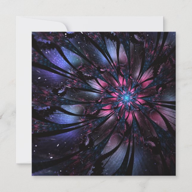 Abstract fractal flower design. dankeskarte (Vorderseite)