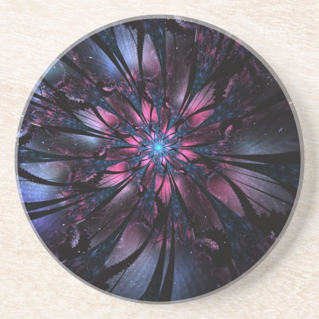 Abstract fractal flower design.  getränkeuntersetzer (Vorne)