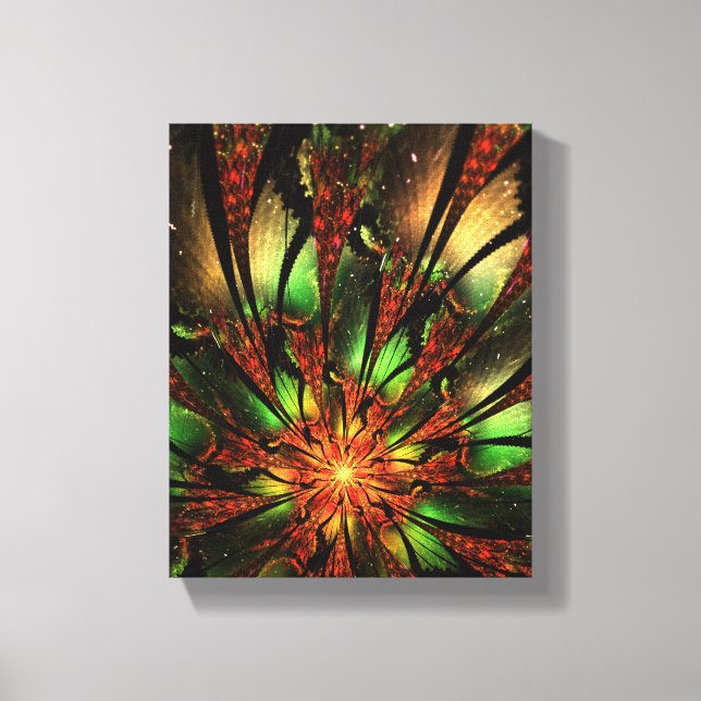 Abstract fractal flower design.  leinwanddruck (Vorderseite)
