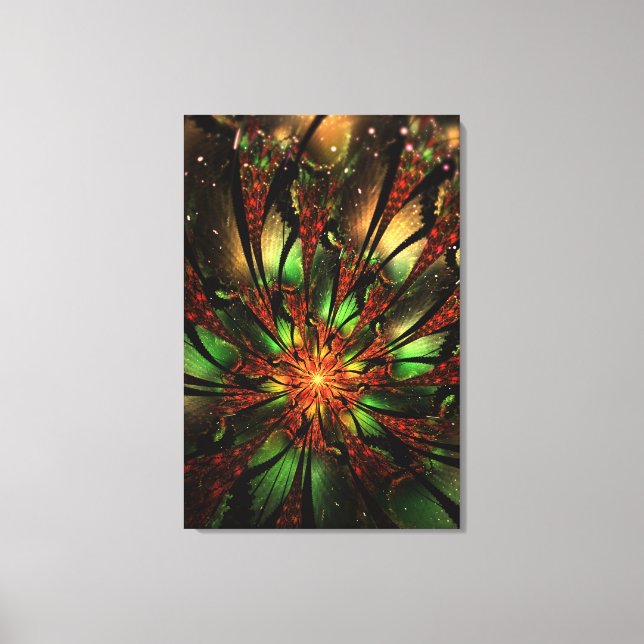 Abstract fractal flower design.  leinwanddruck (Vorderseite)