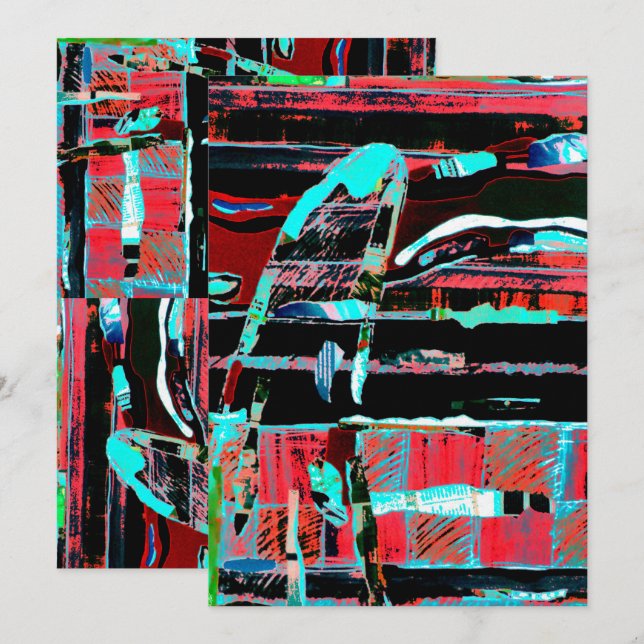 Abstract Freedom – Custom Flat Invitation (5" x 7" Einladung (Vorne/Hinten)