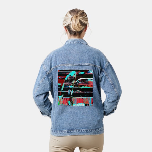 Abstract Freedom – Custom Women’s Denim Jacket (Je Jeansjacke (Modell)