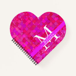 Abstract Fuchsia Red Customizable Notizbuch