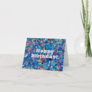 Abstract Fun Birthday Card Karte