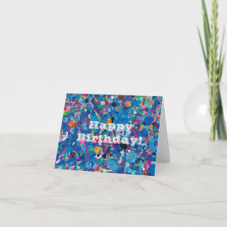 Abstract Fun Birthday Card Karte
