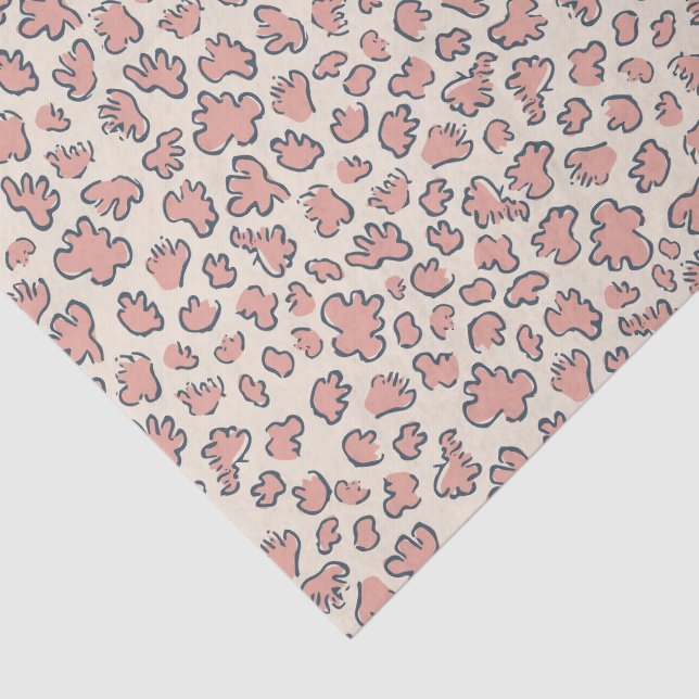 Abstract Garden Confetti | Pattern Blush Peach Seidenpapier (Ausschnitt)