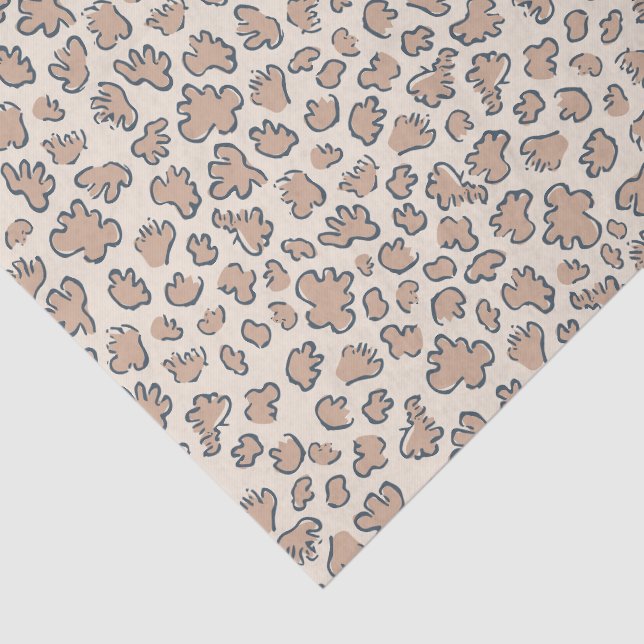 Abstract Garden Confetti | Patterned Terracotta Seidenpapier (Ausschnitt)