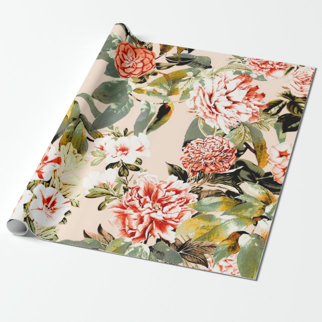 Abstract garden pattern geschenkpapier (Ungerollt)