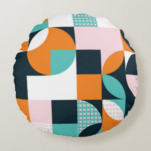 Abstract geometric background with squares,triangl rundes kissen