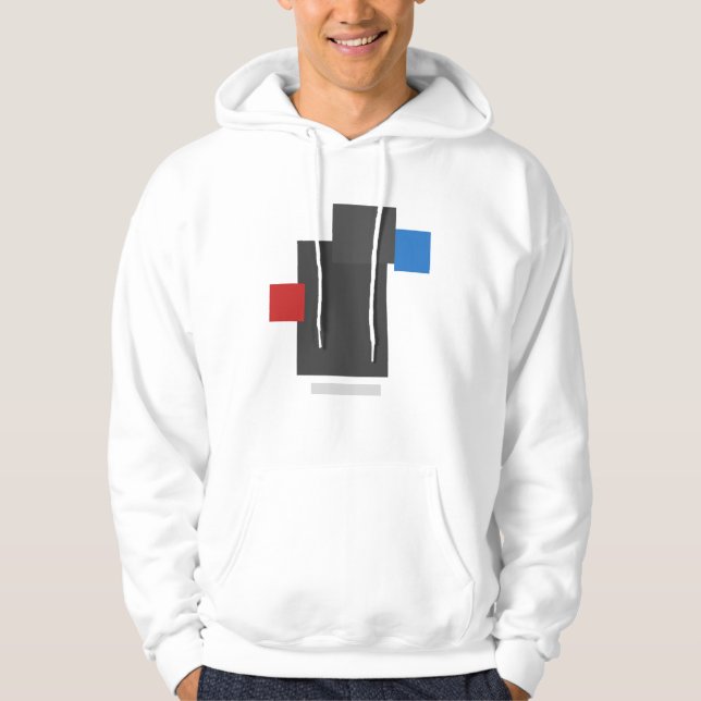 Abstract Geometric Balance – Minimal Modern Blocks Hoodie (Vorderseite)