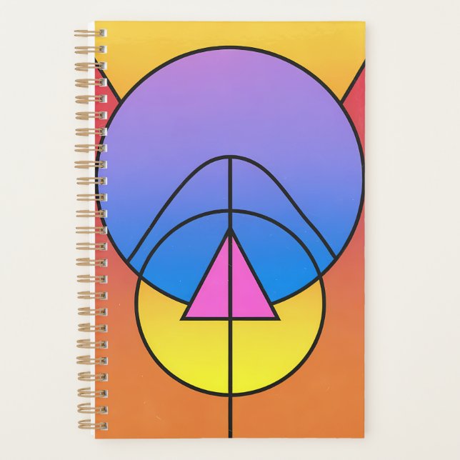 Abstract Geometric Circles Line Colorful  Planer (Vorderseite)