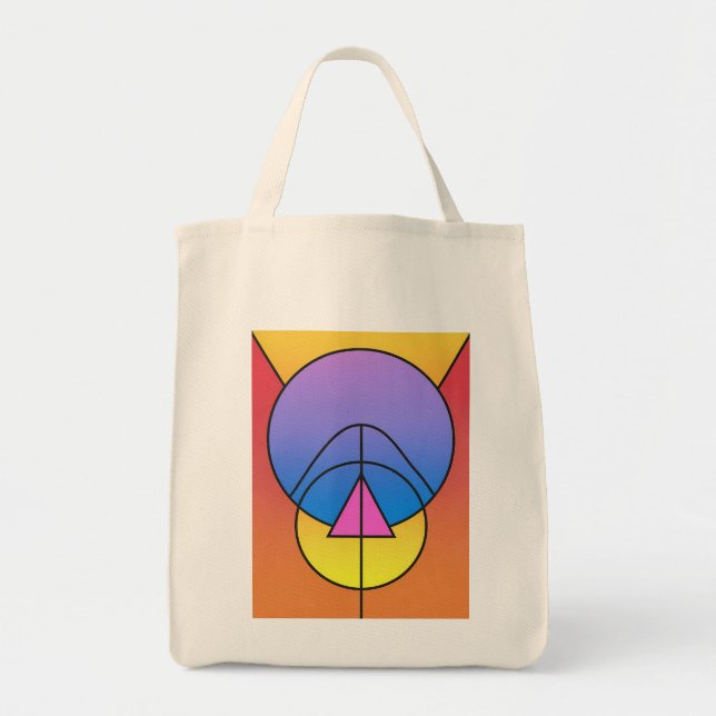 Abstract Geometric Circles Line Colorful  Tragetasche (Vorne)