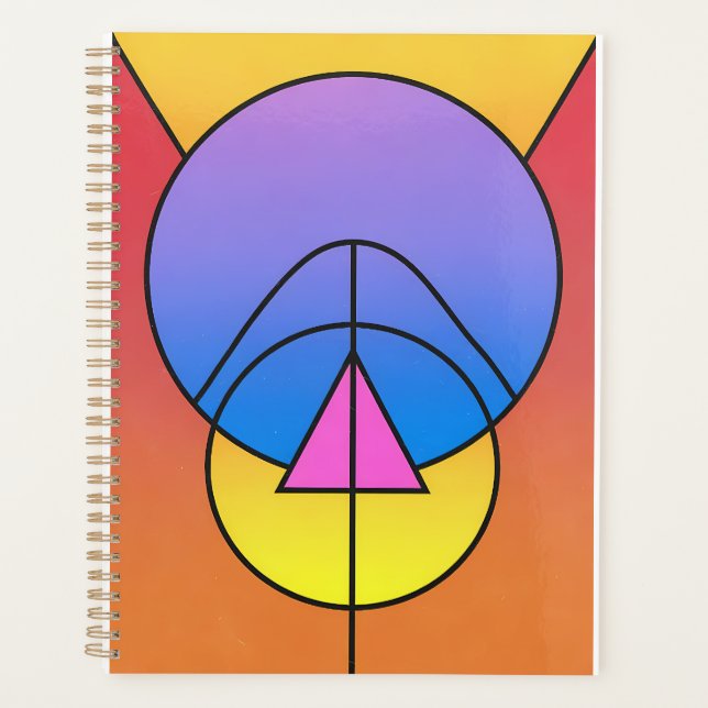 Abstract Geometric Circles Line  Poster Planer (Vorderseite)