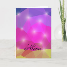 Abstract Geometric Crystal Mosaic in Pink Einladung
