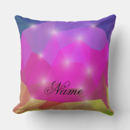 Abstract Geometric Crystal Mosaic in Pink Kissen
